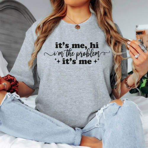 Hi Its Me Tee - Black Print