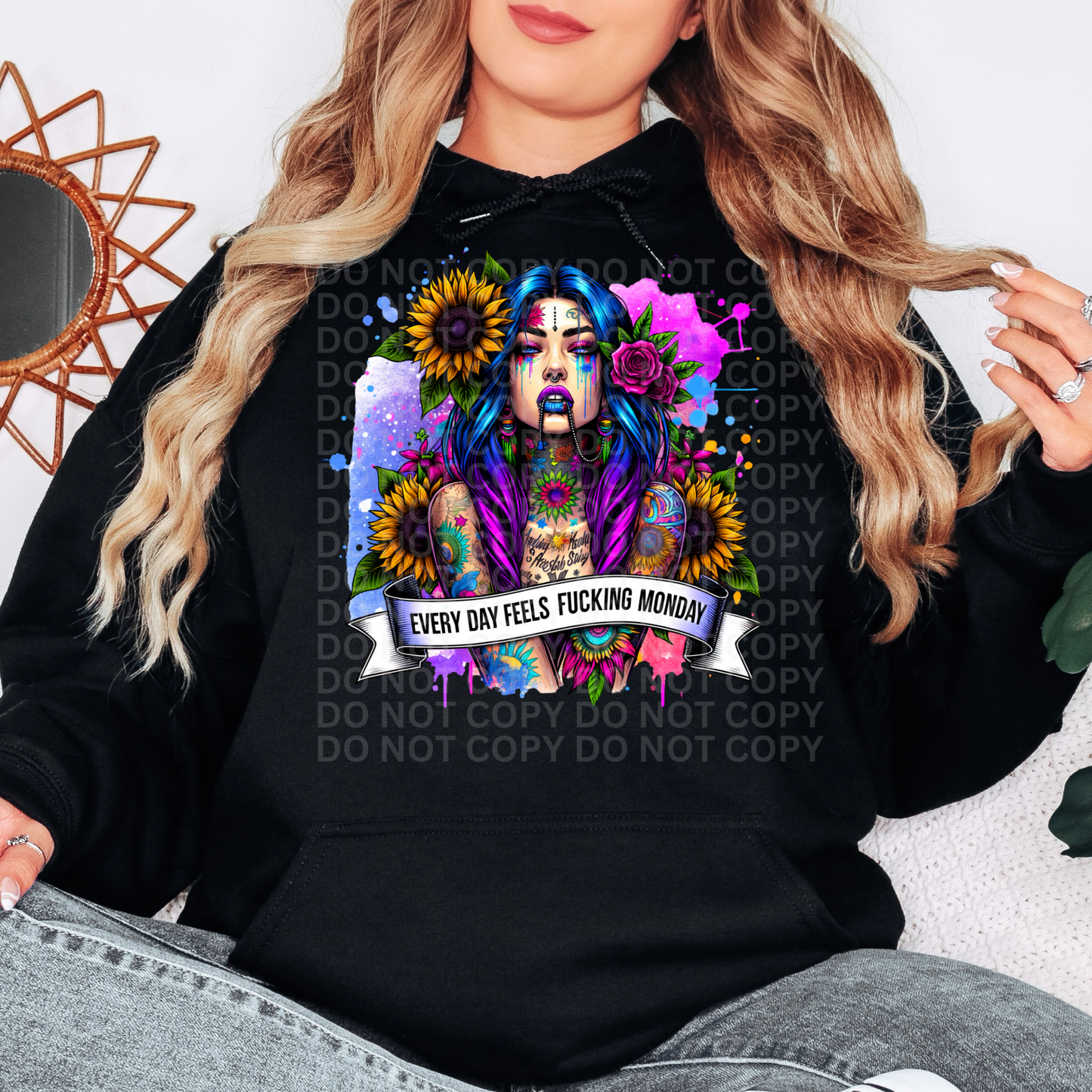Everyday Feels Like Monday - Graphic Hoodie