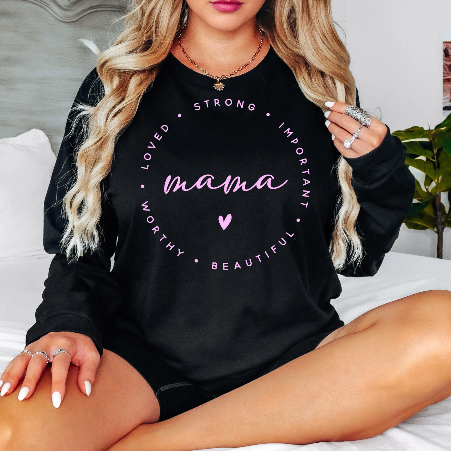 Long Sleeve Graphic T-Shirt-Mama Circle