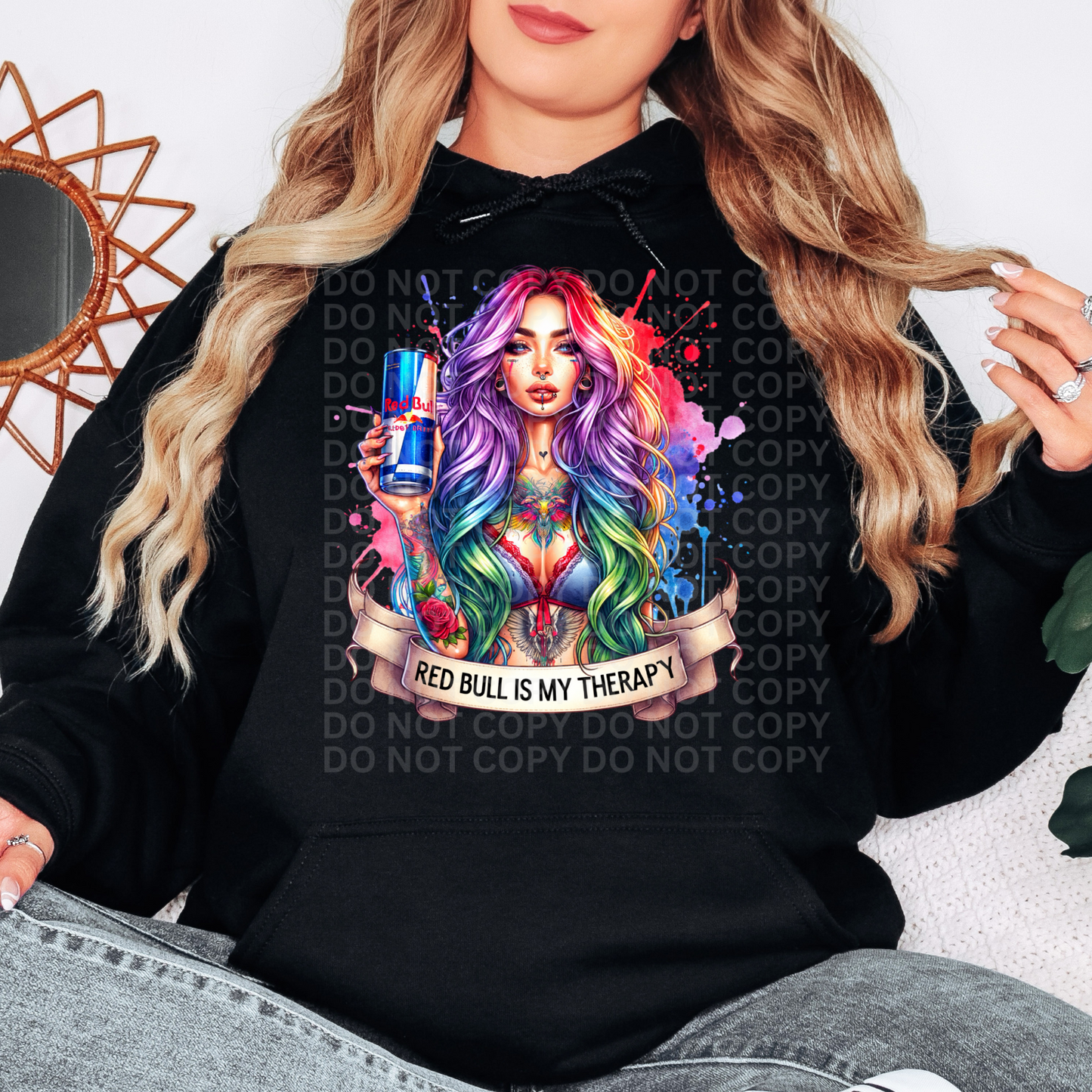 Redbull is my Therapy - Graphic Hoodie