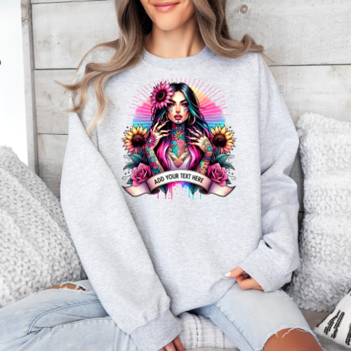 Custom Tattoo Chick - Graphic Sweater