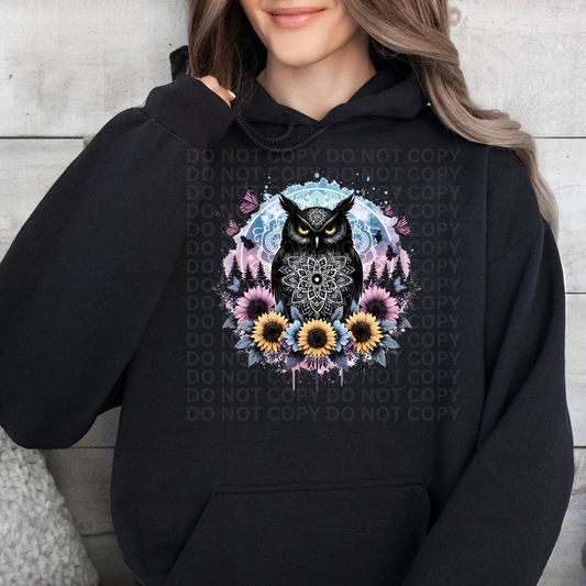Boho Owl- Graphic Hoodie