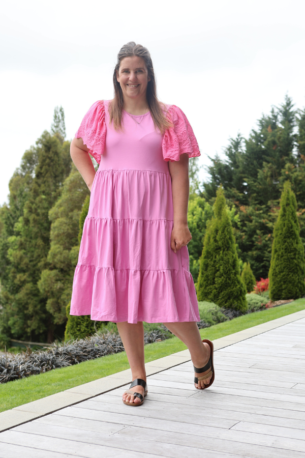 Emily Rose Designs |Layla Dress- Pink Plus Size NZ Fashion