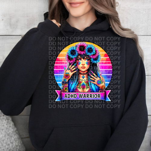 ADHD Warrior- Graphic Hoodie
