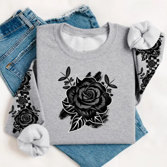 Black Rose- Graphic Sweater/Hoodie
