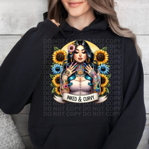 Inked & Curvy - Graphic Hoodie