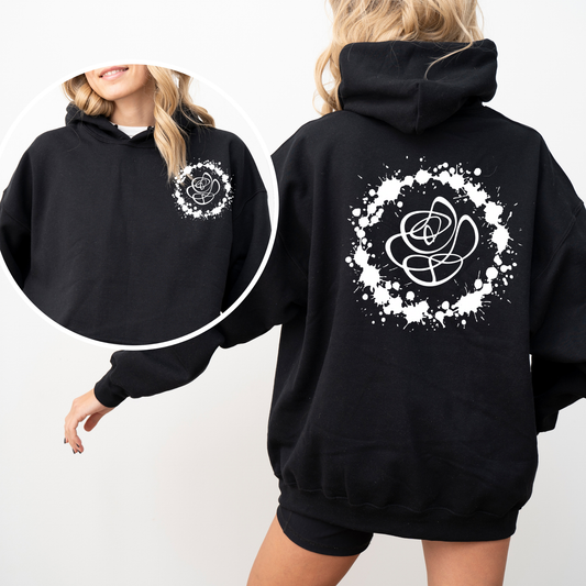 Classic Splatter Hoodie - White Logo