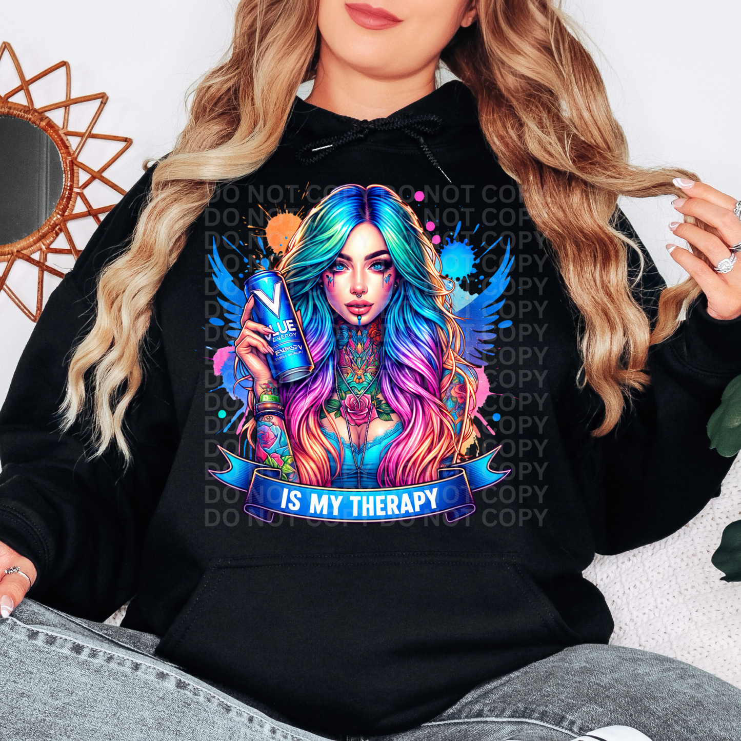 Blue V is my Therapy - Graphic Hoodie