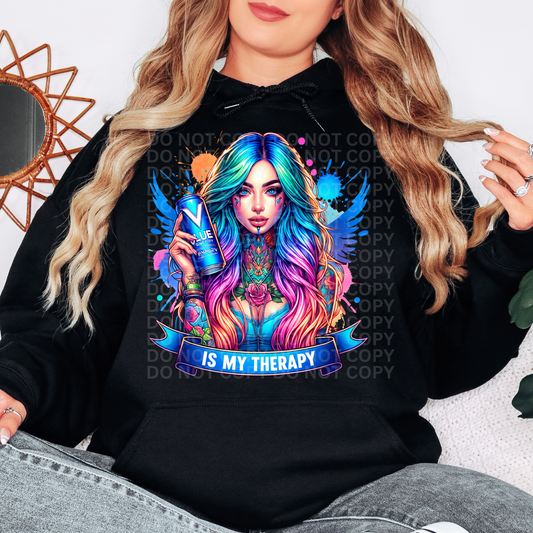 Blue V is my Therapy - Graphic Hoodie