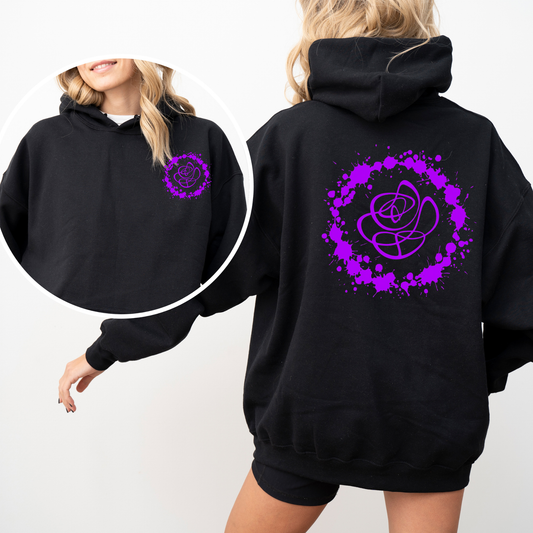 Classic Splatter Hoodie - Purple Logo