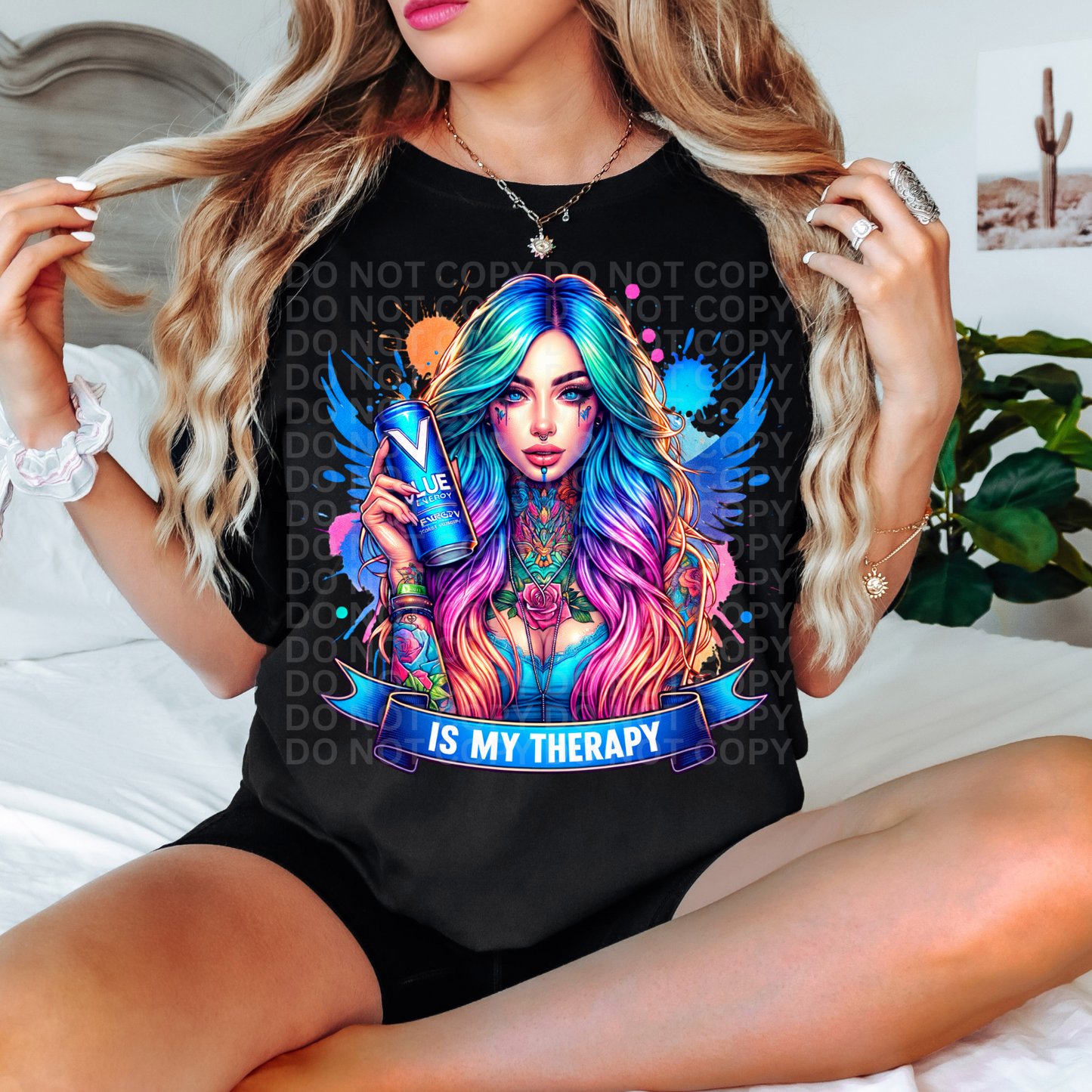 Blue V Is My Therapy - Graphic Tee