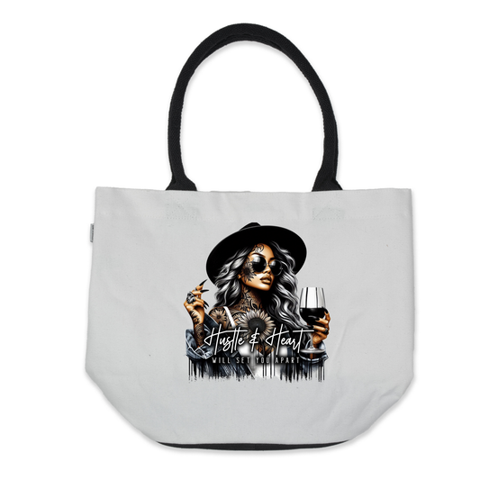 Graphic Tote Bag- Hustle & Heart