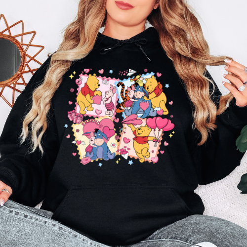 Pooh Stamps - Graphic Hoodie