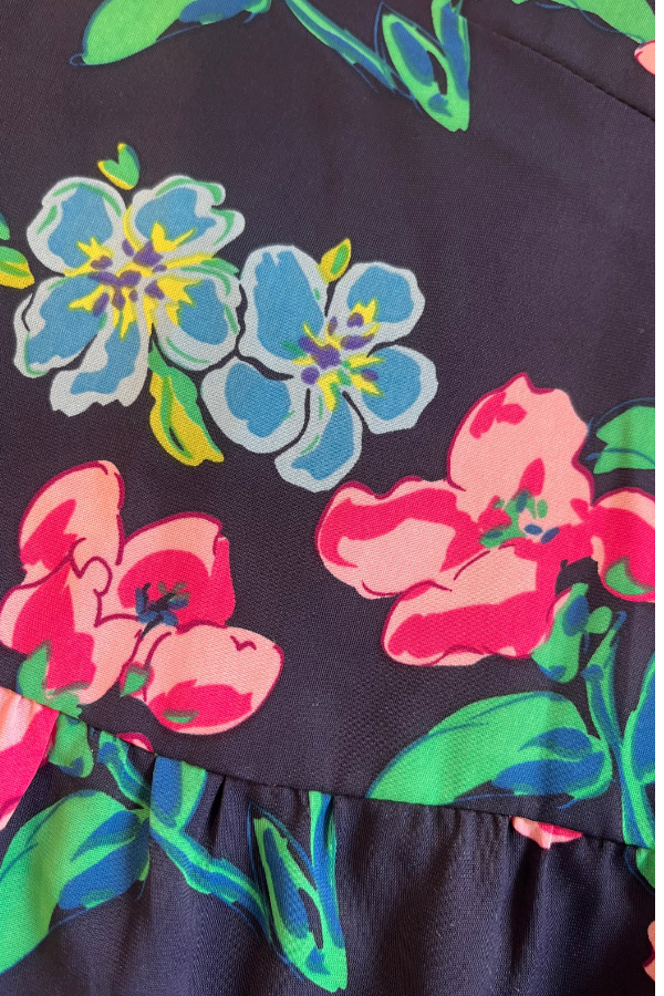 Molly Dress - Navy / Pink