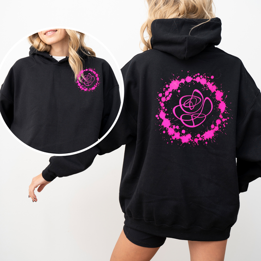 Classic Splatter Hoodie - Pink Logo