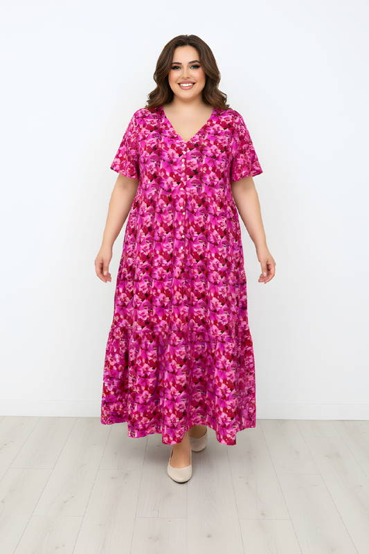 Molly Dress - Pink / Red