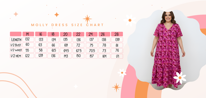 Molly Dress - Pink / Red