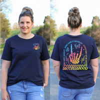 Motherhood Arch Tee -Colourful Print