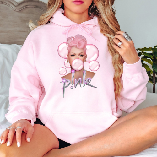 Pink Graphic Hoodie- Style 1