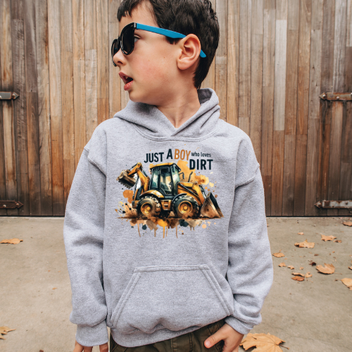 Just A Boy Who Loves Dirt - Kids Hoodie