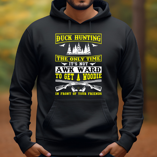 Duck Hunting The Only Time... - Men's Graphic Hoodie
