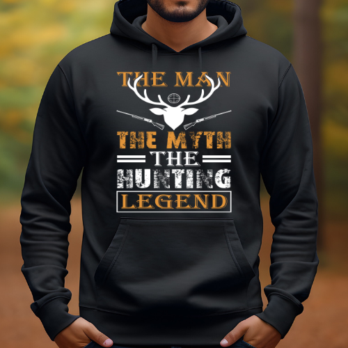 The Man The Myth The Hunting Legend - Men's Graphic Hoodie