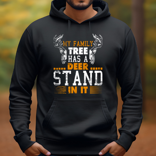 My Family Tree Has A Deer Stand In It- Men's Graphic Hoodie