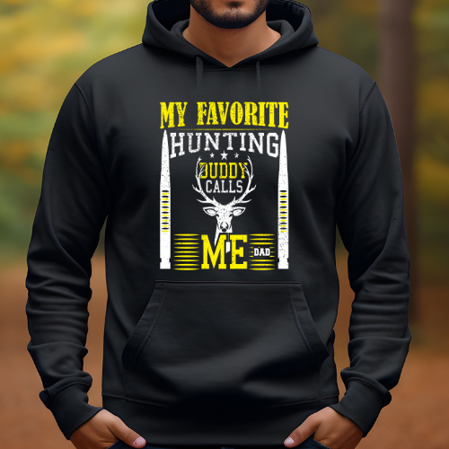 My Favourite Hunting Buddy Calls Me Dad- Men's Graphic Hoodie