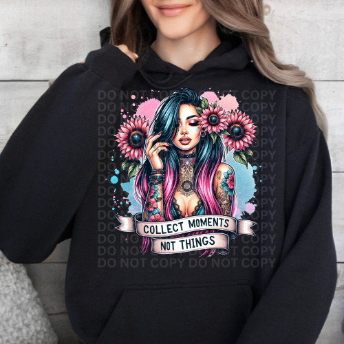 Collect Moments Not Things - Graphic Hoodie