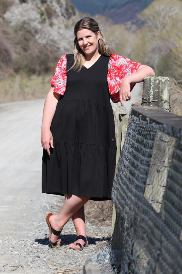 Bella Dress-Red Floral