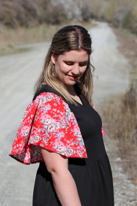 Bella Dress-Red Floral