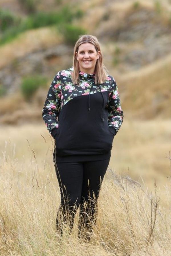 Natalie Hoodie by Emily Rose Designs. Affordable, comfortable New Zealand designed women's fashion. floral hoodie 