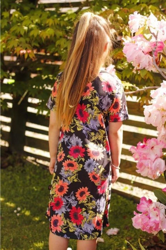 Phoebe Dress Mini Me by Emily Rose Designs. Back view. Affordable, comfortable New Zealand designed girls’ dresses.